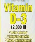 Bio Nutrition D3 12000 Iu Vegi-Caps, 50 Count