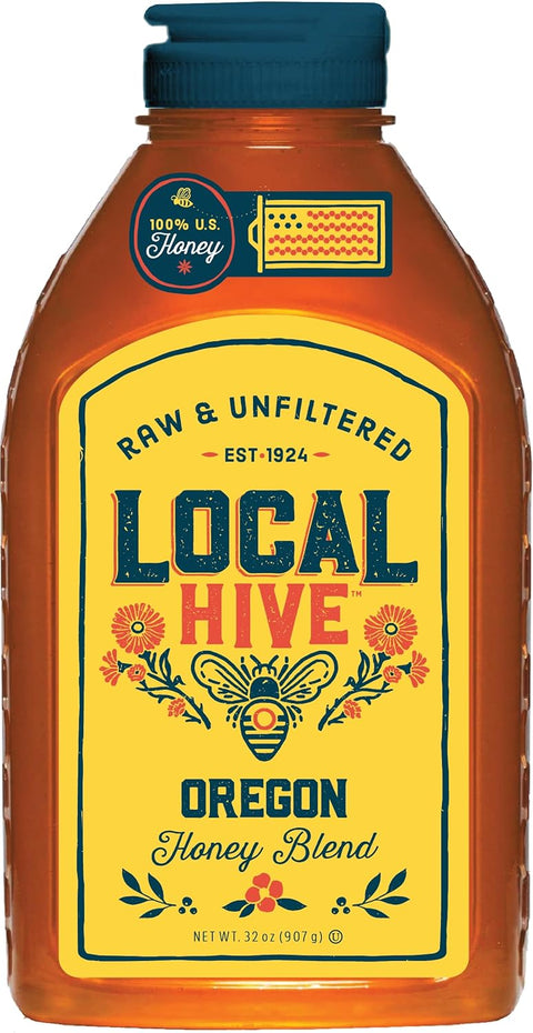 Local Hive Clover Raw & Unfiltered ÃƒÂ¢Ã¢â€šÂ¬Ã¢â‚¬Å“ 16 oz | 100% Pure U.S. Honey | Natural Sweetener Sourced from American Bees & Beekeepers | Premium Clover Flavor | Ideal for Tea, Baking & Cooking