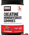 Force Factor Creatine Gummies, Creatine Monohydrate For Muscle Gain, More Strength, And Faster Recovery, Clinically Studied Creatine 5G Dose, Mixed Berry, 30 Servings