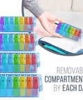 Monthly Pill Organizer, Pill Box, Medicine Organizer, 4 Weekly Pill Organizer, Pill Container, Vitamin Organizer, Travel Pill Container, Medication Organizer Pill Holder, Large Pill Organizer