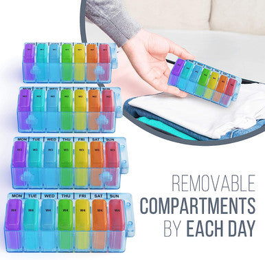 Monthly Pill Organizer, Pill Box, Medicine Organizer, 4 Weekly Pill Organizer, Pill Container, Vitamin Organizer, Travel Pill Container, Medication Organizer Pill Holder, Large Pill Organizer