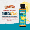 Barlean's Omega Pals Chirpin' Slurpin' Omega 3 For Kids Yummy Lemonade Flavored Children'S Liquid Fish Oil Supplement With 540 Mg Of Epa and Dha For Brain and Eye Health 8 Oz