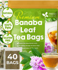 FreshDrinkUS, Premium 75 Mulberry Leaf Tea Bags, 100% Natural & Pure from Mulberry Leaves. Loose Leaf Herbal Tea. Made with Natural Material Tea Bags. No Sugar, No Caffeine, No Gluten, Vegan.