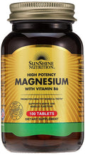 Sunshine Nutrition High Potency Magnesium With Vitamin B6 100 Tablets