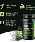 Saw Palmetto Prostate Supplements for Men as Potent DHT Blocker for Hair Growth and Beta Blocker to Decrease Frequent Urination Saw Palmetto Once Daily 100 Count