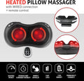 Neck Back & Lower Back Massager With Heat Shiatsu Heated Pillow Massager Pain Relief Deep Tissue