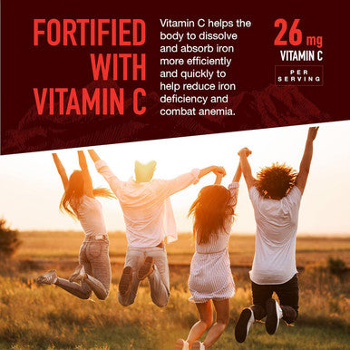 Strong Earth - Iron With Vitamin C Gummies For Adults, Teens & Kids (60 Count) Iron Supplements With Vitamin C Gummy Blood Builder Anemia Fe Iron Gummies Iron Supplement For Women And Men