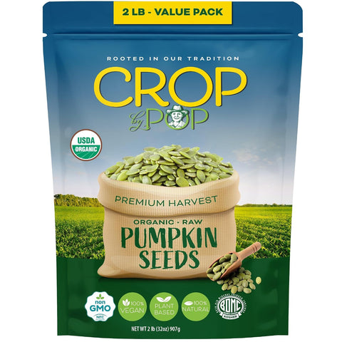 NUT CRAVINGS - Roasted & Unsalted Pumpkin Seeds, Pepitas, No Shell (16oz - 1 LB) Packed Fresh in Resealable Bag - Nut Snack - Food Assortments