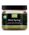 Gaia Herbs Mind Spring - Herbal Mushroom Supplement Powder to Help Maintain Brain Health and Recall-with Lions Mane, Turmeric Curcumin,and Ginkgo-USDA Certified Organic-3.53 Oz(Up to 45-Day Supply)