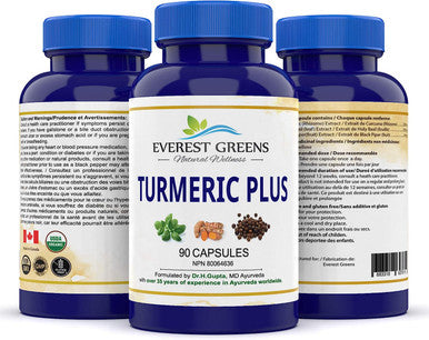 Turmeric Plus - Supports healthy joints, muscles, bones, and immune function, 90 Vegetarian Capsules