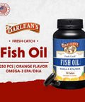 Barlean'S Omega 3 Fish Oil Supplements Supplement Softgels For Men And Women 600Mg Epa And Dha Fatty Acids Orange Flavored 100 Count
