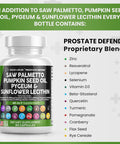 Clean Nutraceuticals Saw Palmetto 10000Mg Pumpkin Seed Oil 3000Mg Pygeum Sunflower Lecithin Stinging Nettle Cranberry - Prostate