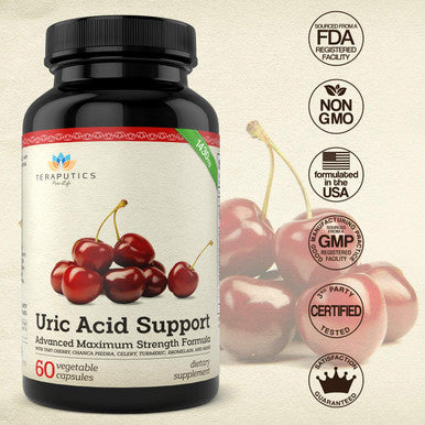 Uric Acid Support Formula | Advanced Uric Acid Cleanse & Kidney Support Supplement - Includes Tart Cherry Concentrate, Celery See