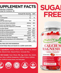 Calcium Magnesium Zinc Gummies With High Absorption Magnesium 300Mg, Calcium Supplement With D3 For Bone, Muscles & Immune Support For Kids & Adults, Strawberry Flavor, 120 Count