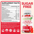 Calcium Magnesium Zinc Gummies With High Absorption Magnesium 300Mg, Calcium Supplement With D3 For Bone, Muscles & Immune Support For Kids & Adults, Strawberry Flavor, 120 Count
