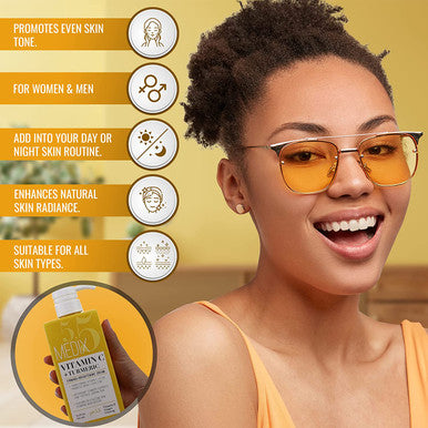 Medix 5.5 Vitamin C Face & Body Dry Skin Rescue Cream Skin Care Lotion Infused W/ Turmeric, Vitamin E, Ginger. Firming & Brightening Anti Aging Moisturizer For Age Spots & Sun Damaged Skin, 15 Fl Oz