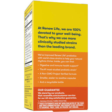 ReLife Adult Probiotic Ultimate Flora Everyday Probiotic Shelf Stable Probiotic Supplement 15 Billion 60 Vegetable Capsules Packaging May Vary