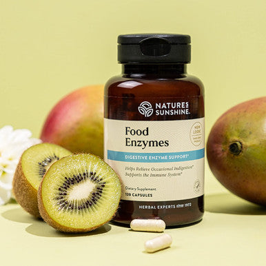 Nature'S Sunshine Digestive Enzymes - Powerful Proprietary Blend For Digestive Health To Break Down Fats, Carbs, Protein - 60 Ser