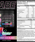 Applied Nutrition ABE Pre Workout All Black Everything Pre Workout Powder Energy and Physical Performance with Citrulline Creatine Beta Alanine (375g 30 Servings) (Candy Ice Blast)