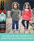 Natural Shoe Deodorizer Spray, Foot Odor Eliminator and Air Freshener - Organic Lemongrass, Mint, Tea Tree Essential Oils
