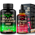 NUTRAHARMONY Organic Vitamin B12 Drops & Mullein Leaf Extract Capsules