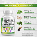 Oregano Oil Garlic Extract Olive Leaf Black Seed Oil Supplement