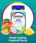 Centrum Men'S Multivitamin Gummies Tropical Fruit Flavors Made From Natural Flavors 100 Count 50 Day Supply