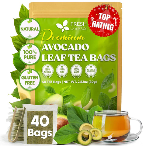 FreshDrinkUS, Premium 120 Mulberry Leaf Tea Bags, 100% Natural & Pure from Mulberry Leaves. Loose Leaf Herbal Tea. Made with Natural Material Tea Bags. No Sugar, No Caffeine, No Gluten, Vegan.