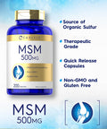 Carlyle Msm Supplement | 500Mg | 200 Capsules | Non-Gmo, And Gluten Free Formula | Methylsulfonylmethane