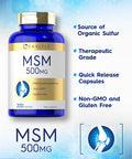 Carlyle Msm Supplement | 500Mg | 200 Capsules | Non-Gmo, And Gluten Free Formula | Methylsulfonylmethane