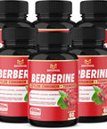 6 Packs Berberine Supplement 4700mg 12 Months Supply High Potency with Ceylon Cinnamon Turmeric Curcumin Cardiovascular Gastrointestinal Immune Support Berberine HCl Supplement Pills
