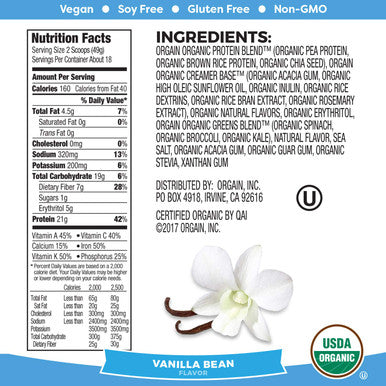 Orgain Organic Plant Based Protein Greens Powder Vanilla Bean 1.94 Pound Organic Plant Based Protein Powder Creamy Chocolate Fudge Vegan Low Net Carbs Non Dairy 2.03 Pound