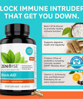 Zenwise Immune And Probiotics Digestive Support Zinc Vitamin C And Elderberry Immunity Booster Plus 11 Billion Cfu Probiotics For Super Digestive Aid Supplement For Men And Women 60 Count