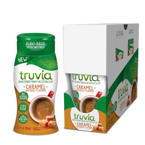 Truvia ZeroCalorie Liquid Sweetener from the Stevia Leaf 2.7 Fl Oz bottle Caramel flavor (Pack of 6)