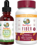 Maryruth Organics Probiotic Supplement for Women Men & Kids | and Sugar- Fiber Supplement Gummies for Adults & Kids | 2-Pack Bundle Digestive Health Gut Health | Vegan Non-GMO