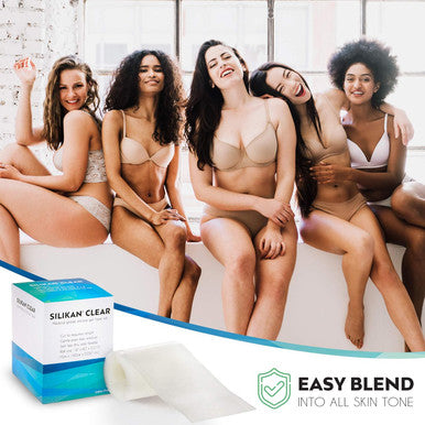 Clear Gel Silicone Scar Tape-See Through Silicon Medical Grade Stripsscar Repair Sheet Transparent Burn Breast Face Discover Acne Scars Solution Removal Must Haves-5 Foot Roll-No Messy Cream Silikan