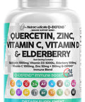 Quercetin 1000mg Zinc 50mg Vitamin C 1000mg Vitamin D 5000 IU Bromelain Elderberry - Lung Immune Defense Support Supplement with Artemisinin, Sea Moss, Echinacea, Garlic Immunity Allergy Relief