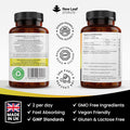 Potassium Supplements High Strength - 360 Vegan Potassium Tablets Mineral Electrolytes Supplement Contributes To Normal Muscle Function, Nervous System - Gluten-, Non-Gmo, Made In Uk By Leaf