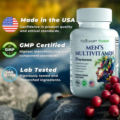 Men'S Multivitamin & Mineral Complex With Plant-Based Extracts - Multivitamin For Men Improves Overall Health, Antioxidant & Natural Body Support - 60 Capsules - 30 Day Supply