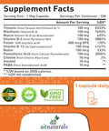 Aitnaturals Vitamin B-100 (100 Capsules) | Enriched B complex (B1 B2 B3 B5 B6 B7 B9 & B12) for Energy Production Mood & vitality Immune support Healthy Hair Skin Nails & Cognitive function