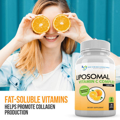 Liposomal Vitamin C 1600mg Per Serving 180 Veggie Capsules High Absorption Ascorbic Acid LypoSpheric Vitamin C Complex Immune Support Supplement with Powerful Antioxidants and Collagen Booster
