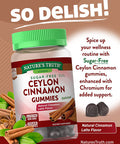 Ceylon Cinnamon Gummies | 2000mg | 60 Count | Vegan, Non-GMO & Gluten Supplement | Sugar | by Nature's Truth