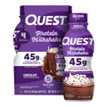 Quest Nutrition Chocolate Protein Shake, 45g Protein, 2g Sugar, 4g Net Carbs, Ready to Drink, Gluten Free, 12 Count | 45g Complete Protein, Ready to Drink, 4g Net Carbs, Gluten Free, Ultrafiltered Nonfat Milk, High Protein, 14 Fl Oz Bottles