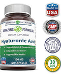 Amazing Formulas Hyaluronic Acid 100 Mg Capsules Supplement | Non-Gmo | Gluten Free | Made In Usa (2 Pack, 120, Count)