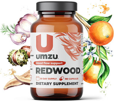UMZU Redwood Nitric Oxide Booster Capsules 30 Day Supply N.O. Supplement for Circulatory Support