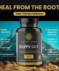Natural Gut Health Supplement (Us Made) Gut Repair, Bloating Relief, Gut Cleanse & Restore Digestion. Digestive Enzymes & Probiotics For Women & Men-60Capsules