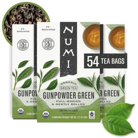 Numi Organic Matcha Toasted Rice Tea, 100 Green Tea Bags, Medium Caffeine