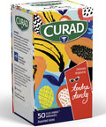 Curad Kendra Dandy Designer Adhesive Fabric Bandages (50 Count Variety Pack) 4 Colorful Patterns 35 count Standard Bandages & 15 count XL Bandages