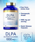 Carlyle Dl-Phenylalanine | 1000Mg | 180 Capsules | Non-Gmo And Gluten Free Formula | Dlpa Free Form Supplement