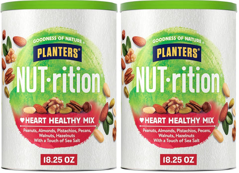 Planters NUT-rition Wholesome Nut Mix with Cashews, Almonds, and Macadamias, 9.75 oz Canister